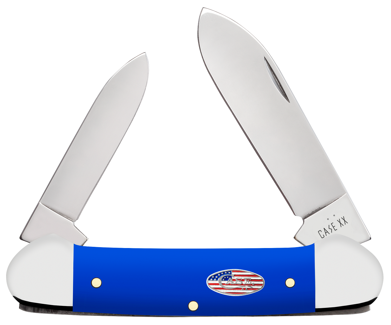 Case Knife Royal Blue Synthetic Smooth Canoe 16404