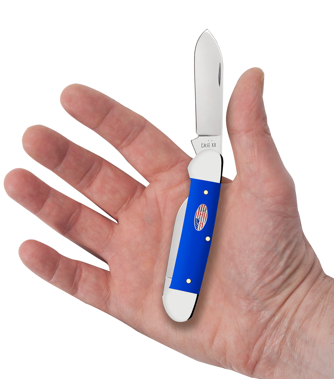 Case Knife Royal Blue Synthetic Smooth Canoe 16404
