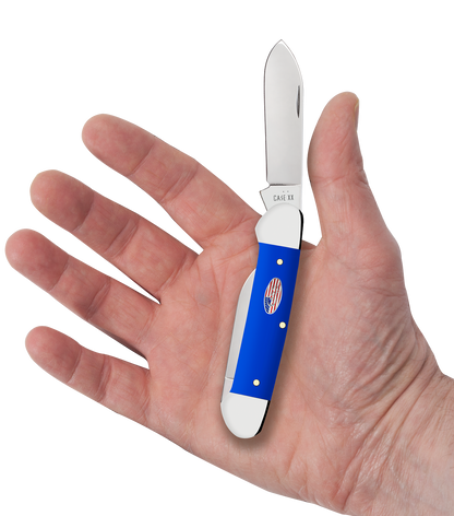 Case Knife Royal Blue Synthetic Smooth Canoe 16404