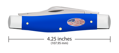 Case Knife Royal Blue Synthetic Smooth Large Stockman 16405