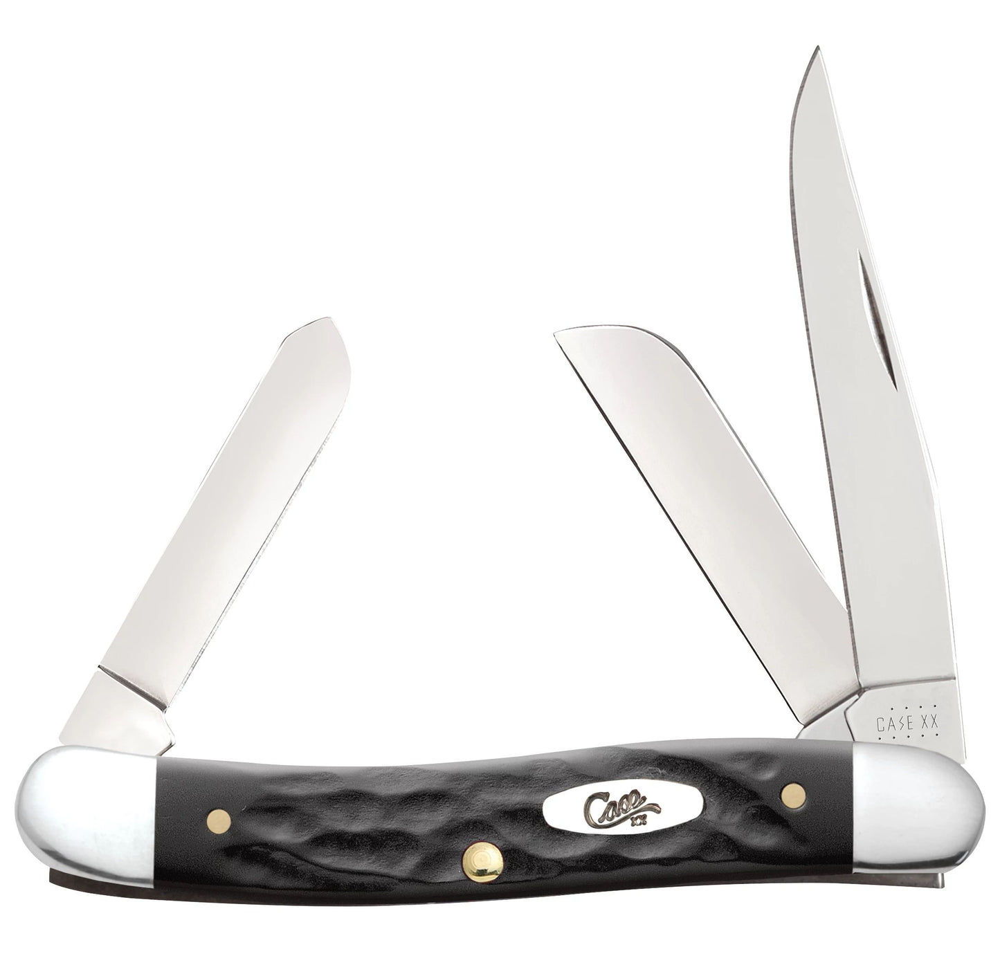 Case Knife Rough Black Synthetic Jig Stockman 18222