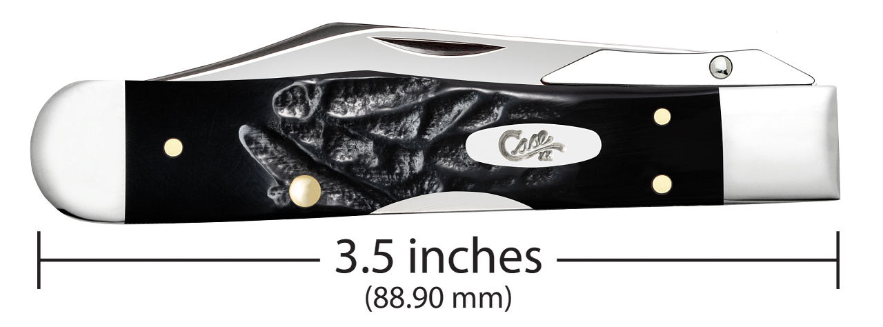 Case Knife Black Synthetic Rough Jig Cheetah Cub 18243