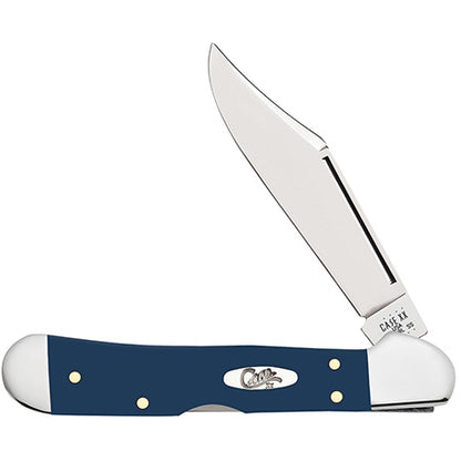 Case Knife Navy Blue Synthetic Smooth Copper Lock 23616