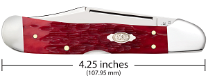 Case Knife Dark Red Bone Copper Lock 31946