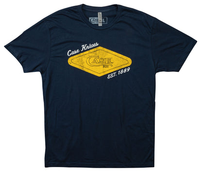Case Knife T Shirt Midnight Navy W/Case Diamond Logo Front