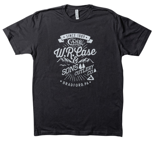 Case Knife T Shirt Black W/WR Case Logo Front