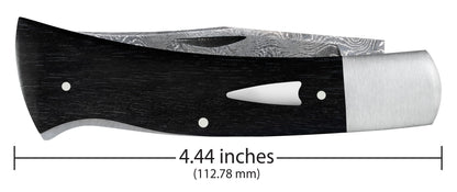 Case Knife Ruple Ebony Wood Damascus Axe Handle 47545