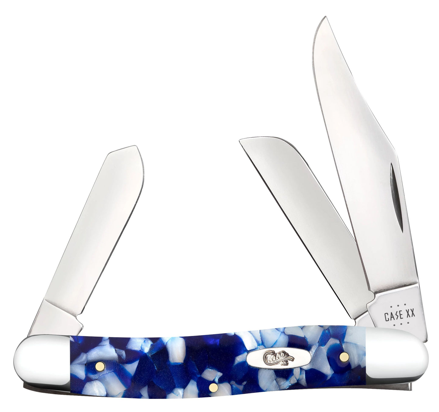 Case Knife Blue Crackle Kirinite Stockman 50722