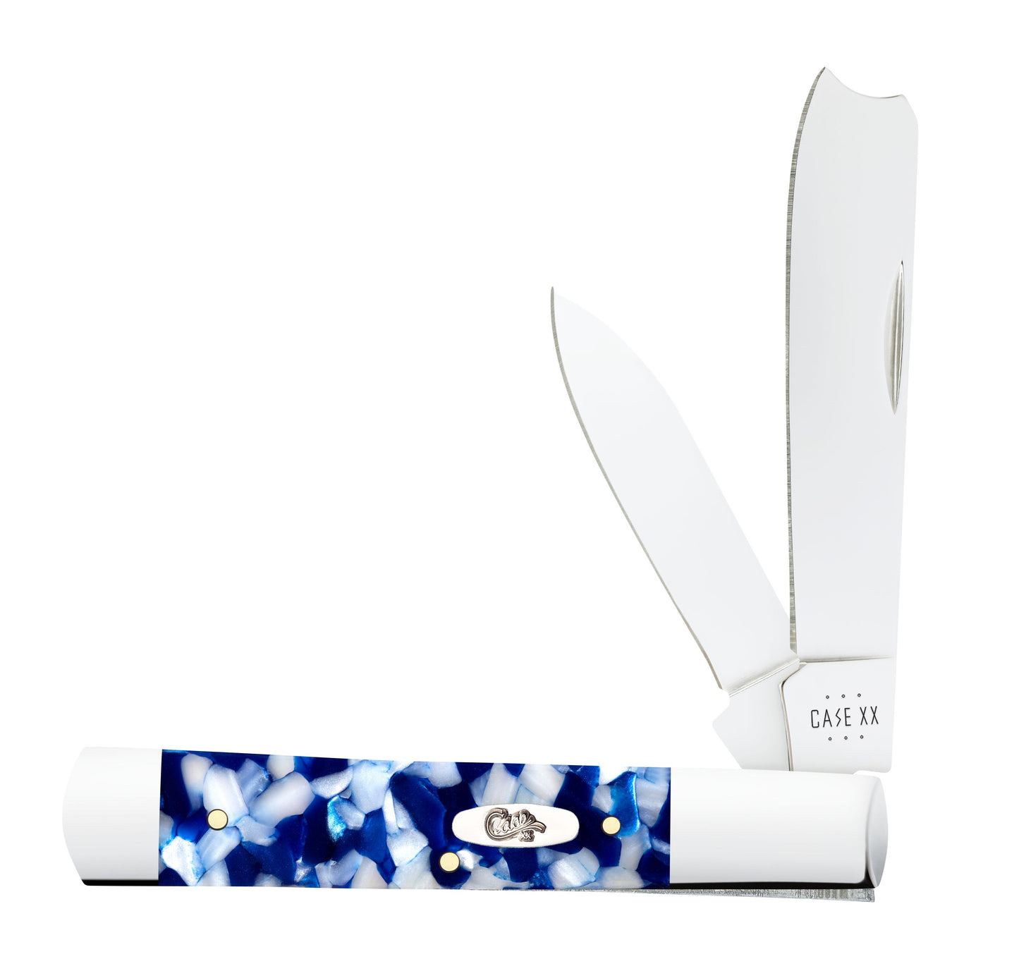 Case Knife Blue Crackle Kirinite Razor 50727