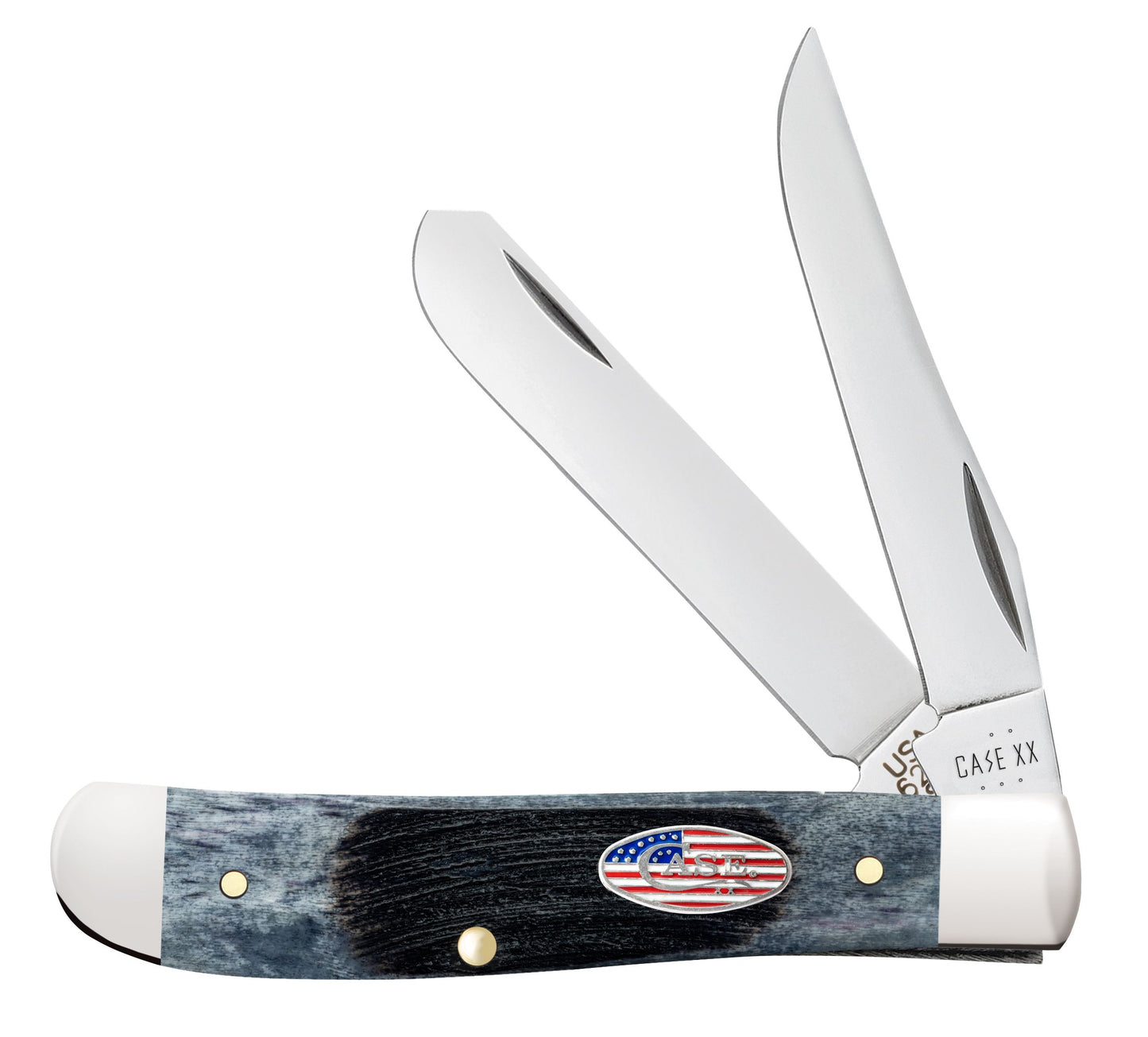 Case Knife Gray Bone Sawcut Mini Trapper 53066