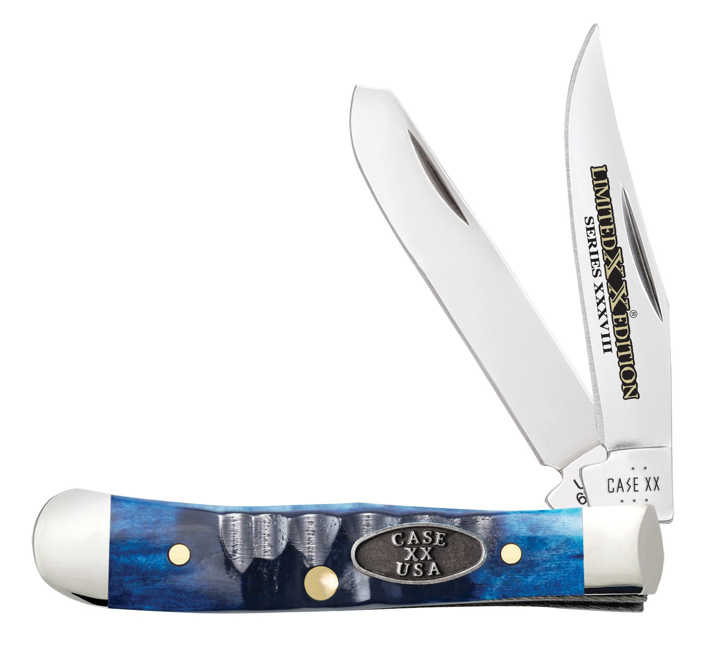Case Kinfe Limited XX Edition Ocean Blue Bone Gator Tiny Trapper 53984