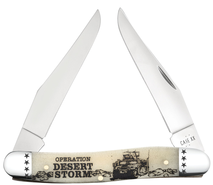Case Knife Desert Storm Natural Bone Muskrat 58493
