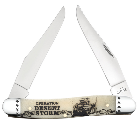 Case Knife Desert Storm Natural Bone Muskrat 58493