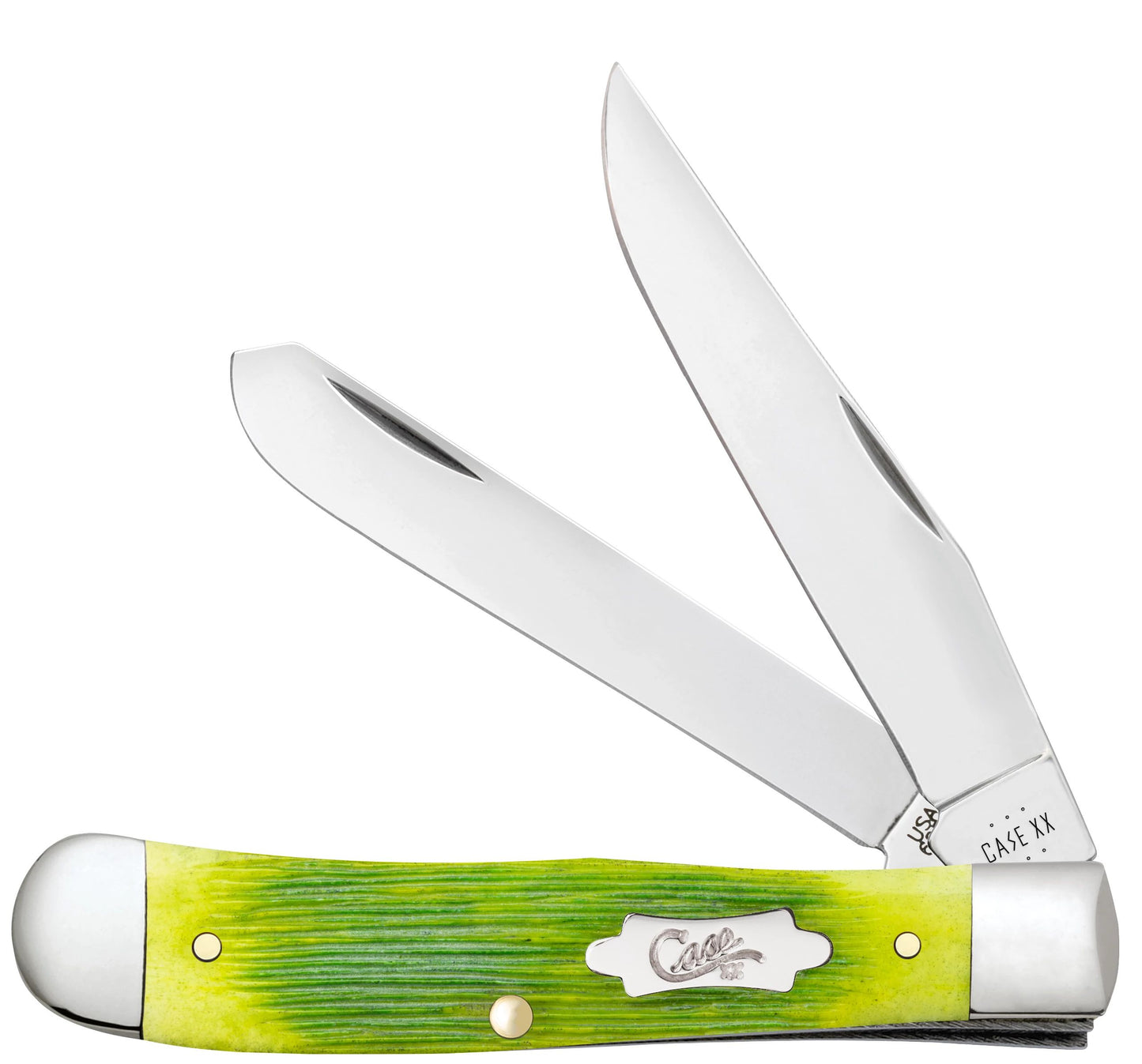 Case Knife Lime Green Trapper 61040