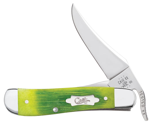 Case Knife Lime Green Russ Lock 61043