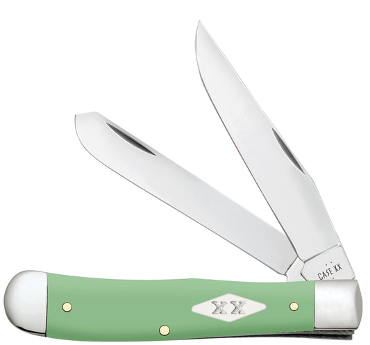 Case Knife Mint Green Synthetic Smooth Trapper 63830