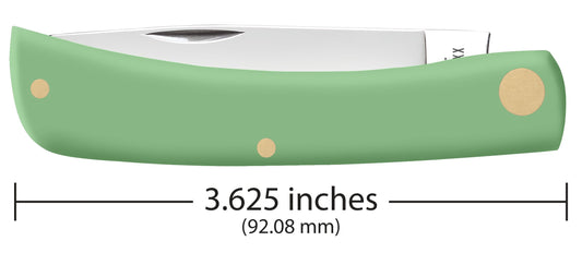 Case Knife Mint Green Synthetic Smooth Sod Buster Jr 63834