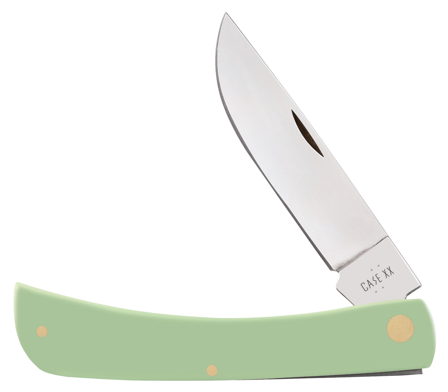 Case Knife Mint Green Synthetic Smooth Sod Buster 63837