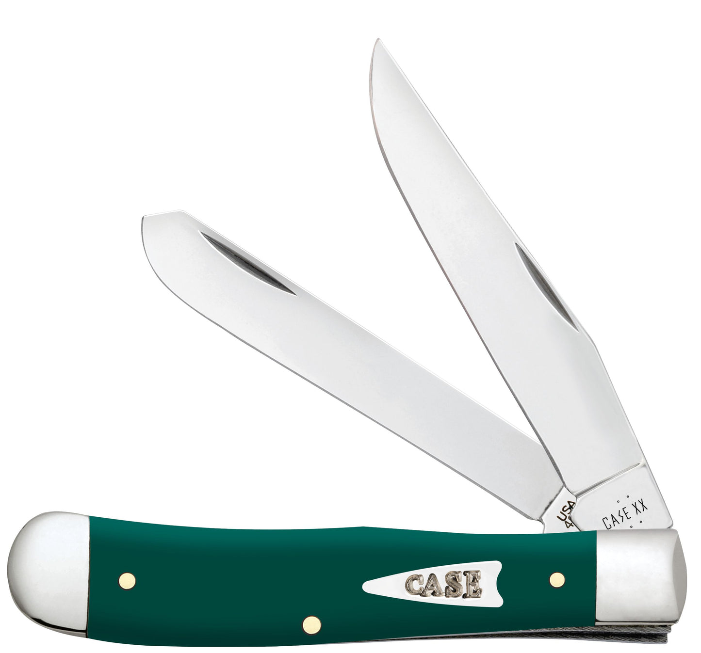 Case Knife Spruce Green Synthetic Trapper 64530