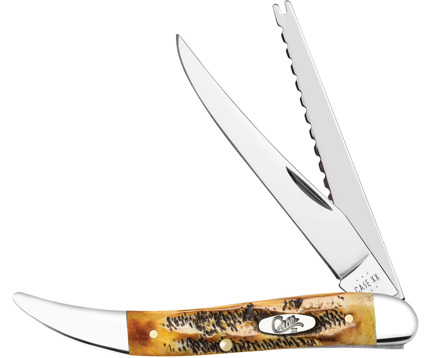 Case Knife 6.5 Bone Stag Fishing 65340
