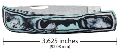 Case Knife Seafoam Green Burl G-10 XR Sod Buster Jr W/Clip 66384