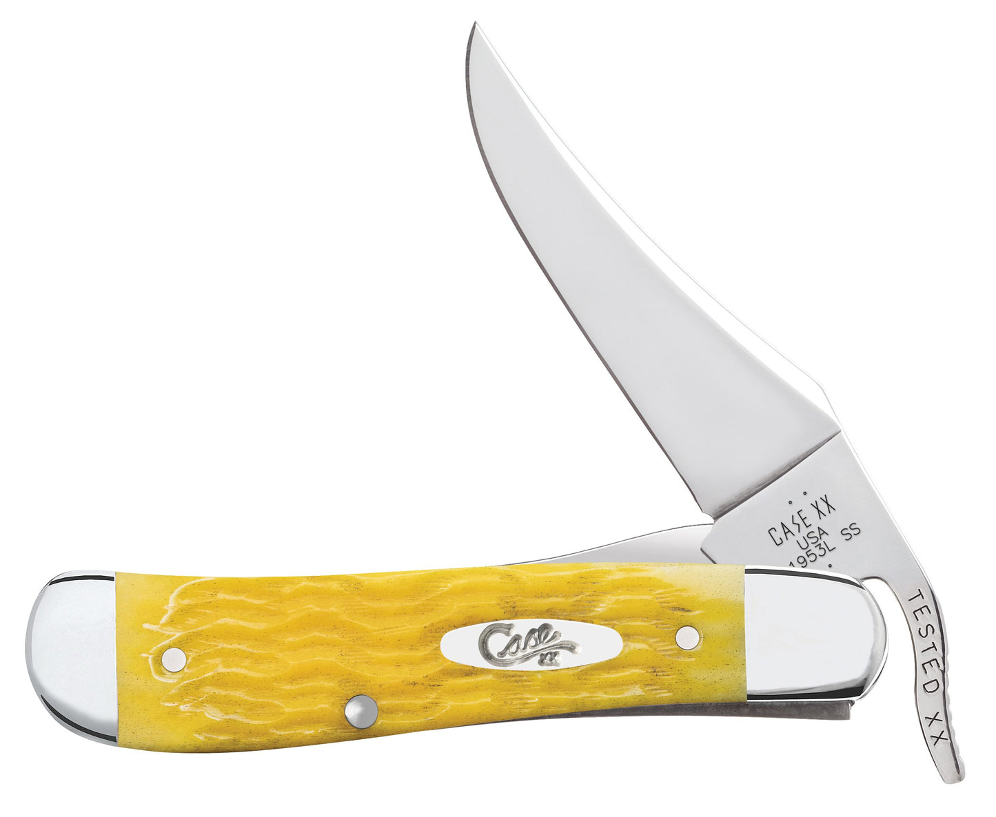 Case Knife Yellow Bone Platts Jig RussLock 75315