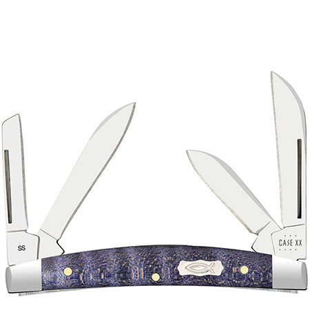Case Knife Purple Curly Maple Small Congress 80548