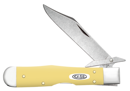 Case Knife Yellow Synthetic Smooth Cheetah Cub 81086
