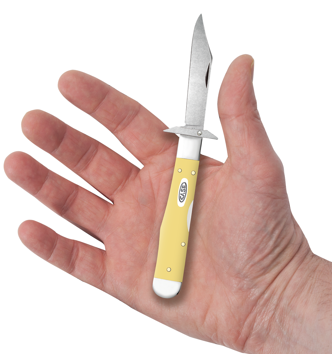 Case Knife Yellow Synthetic Smooth Cheetah Cub 81086