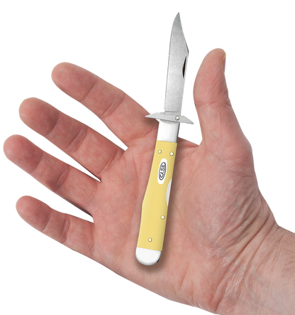 Case Knife Yellow Synthetic Smooth Cheetah Cub 81086
