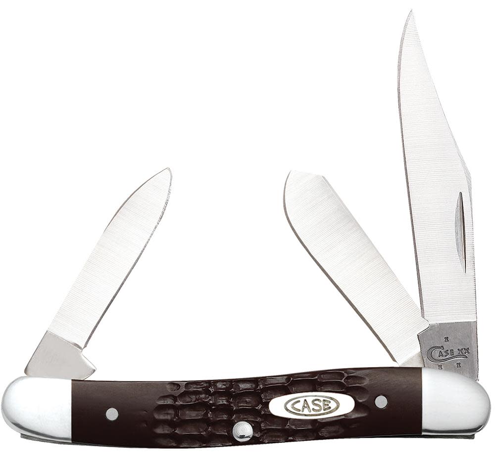 Case Knife Brown Synthetic Medium Stockman 00217