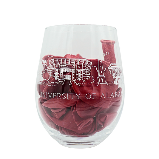 Alabama Skyline Wine Glass