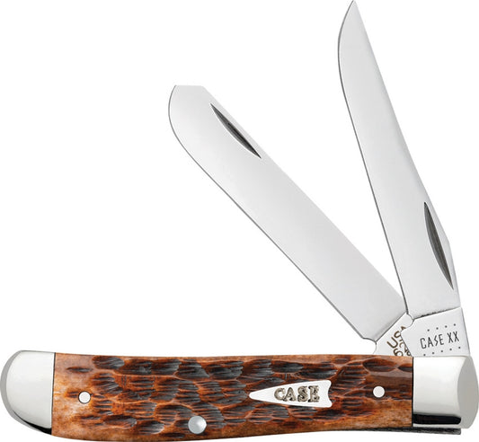 Case Knife Brown Bone Peach Seed Trapper 42652