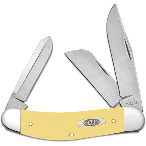 Case Knife Yellow Synthetic Sow Belly 30118