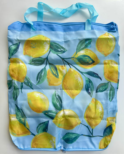 Lemon Coastal Citrus Compact Tote Bag