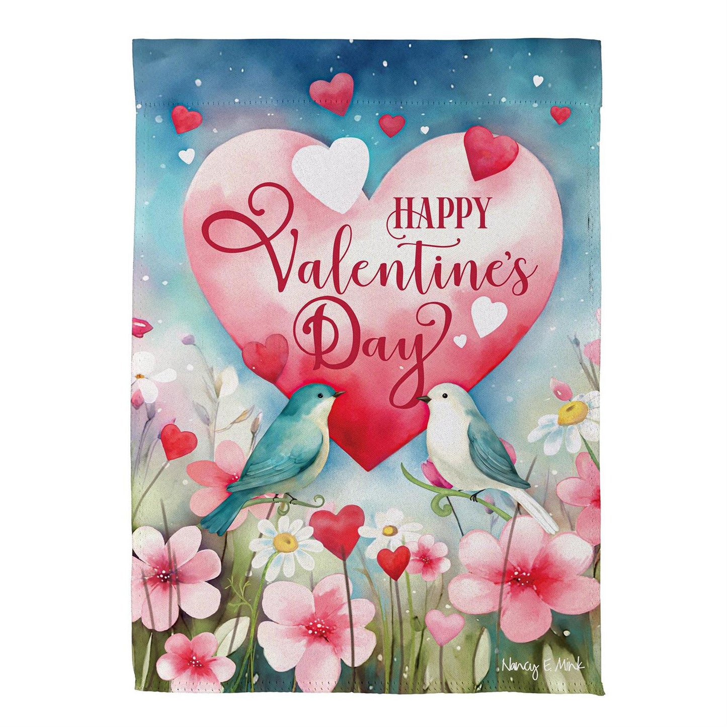 Lovebirds Garden Flag