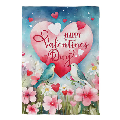 Lovebirds Garden Flag