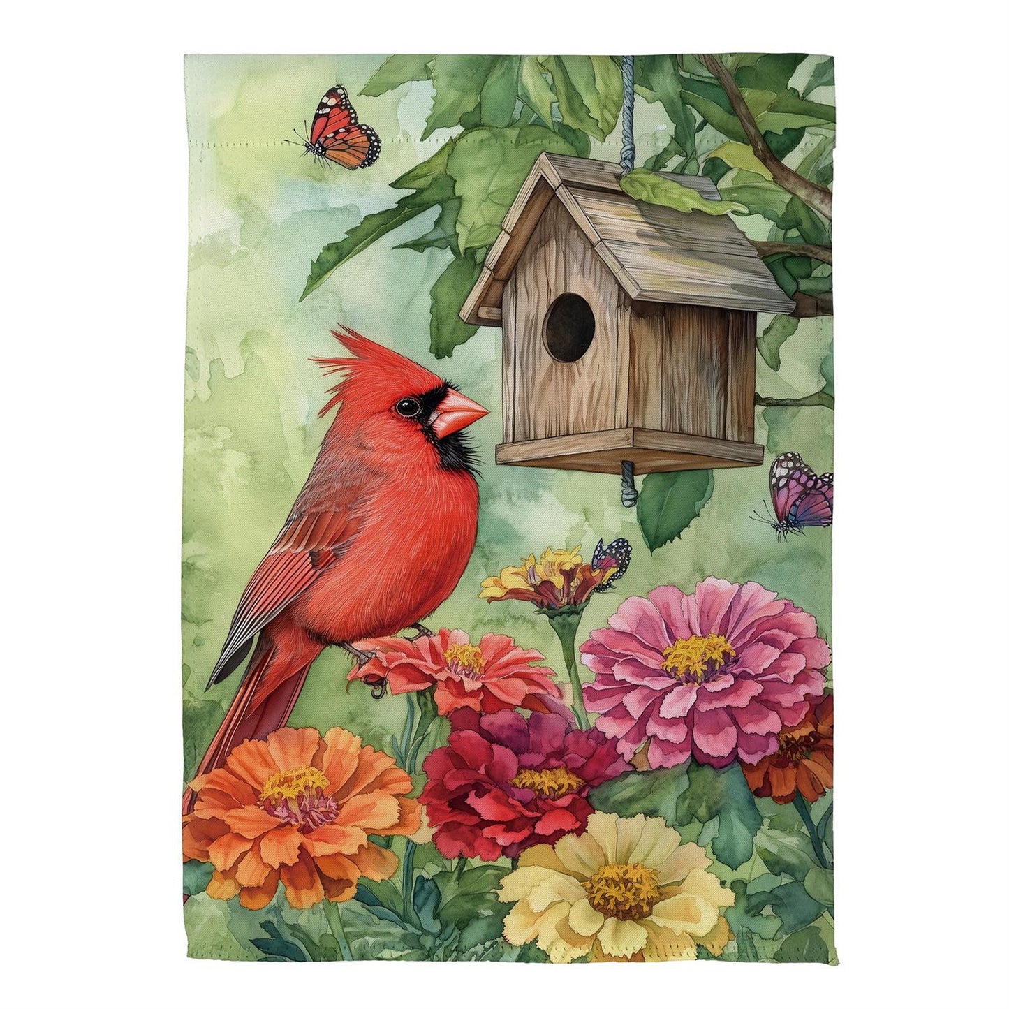 Cardinal Suede Garden Flag