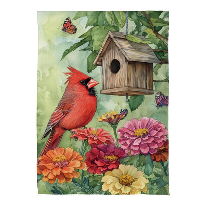 Cardinal Suede Garden Flag