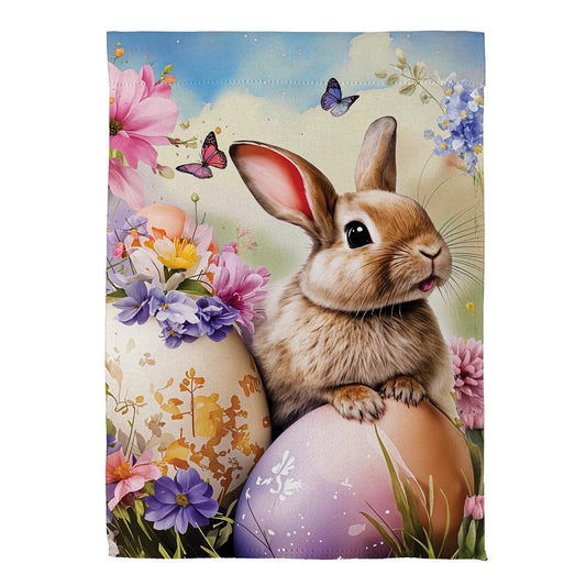Bunny Suede Garden Flag