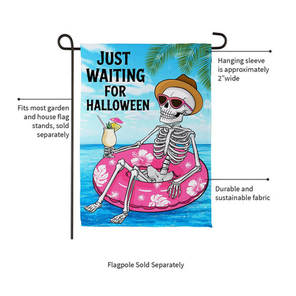 Just Waiting for Halloween Garden Flag