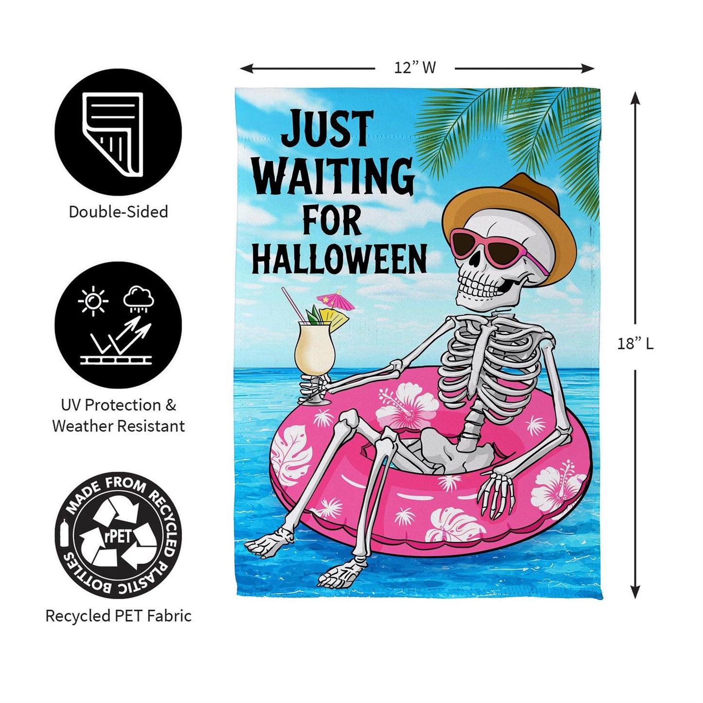 Just Waiting for Halloween Garden Flag
