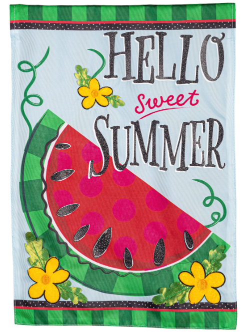 Hello Summer Garden Flag