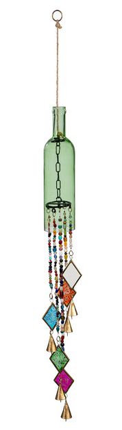 Green Glass Bottle Hanging DÃ©cor
