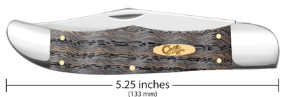 Case Knife Black Curly Oak Folding Hunter 14008