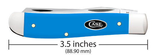 Case Knife Light Blue Synthetic Smooth Mini Trapper 68901