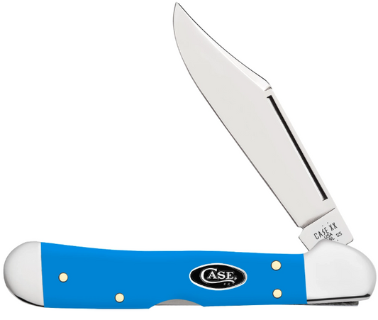 Case Knife Light Blue Synthetic Smooth Mini Copper Lock 68902