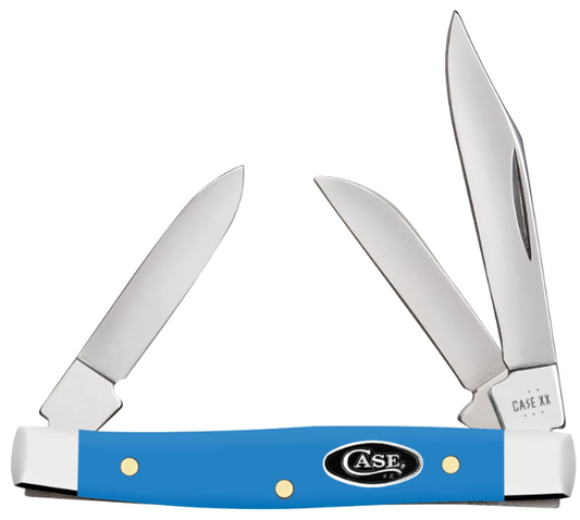 Case Knife Light Blue Synthetic Smooth Small Stockman 68904