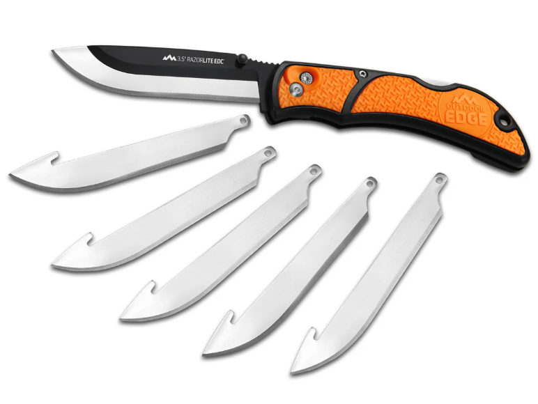 Outdoor Edge Knife with Replacements Orange