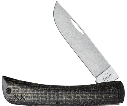 Case Knife Black Burlap Laminate Day Glow G10 Sod Buster Jr 66382